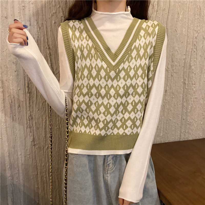 

2021 Women's Couch and T-shirt 2 Patch Defines Autumn Derby New Korean Suit Vintage Sweat with Collection t Top AJ6X, Green.