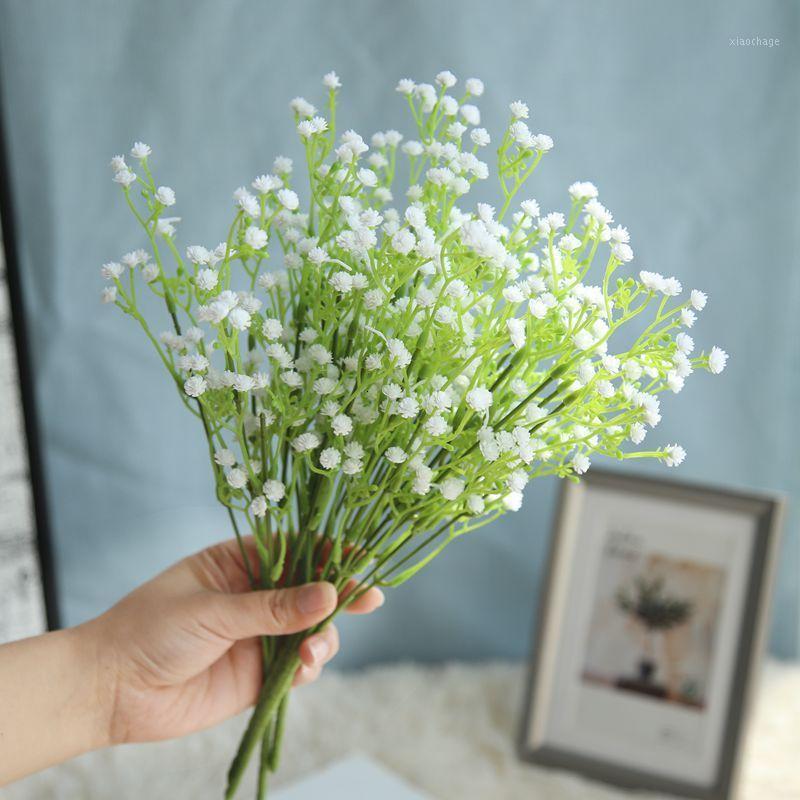 

Imitation Plants Hand Bridal Bouquet Simulation Flower Home Cristmas Decoration Accessories Artificial Plant Wedding Decorated1, White