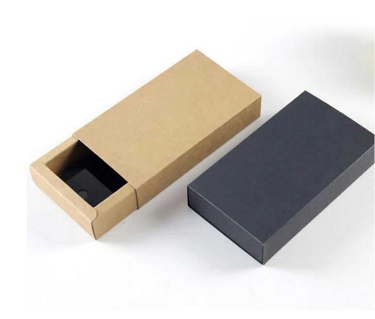 

100pcs Kraft Paper Tie Bow Box Men Bow Ties Bowtie Gift Boxes 14X7x3cm Necktie Display Package Drawer Case