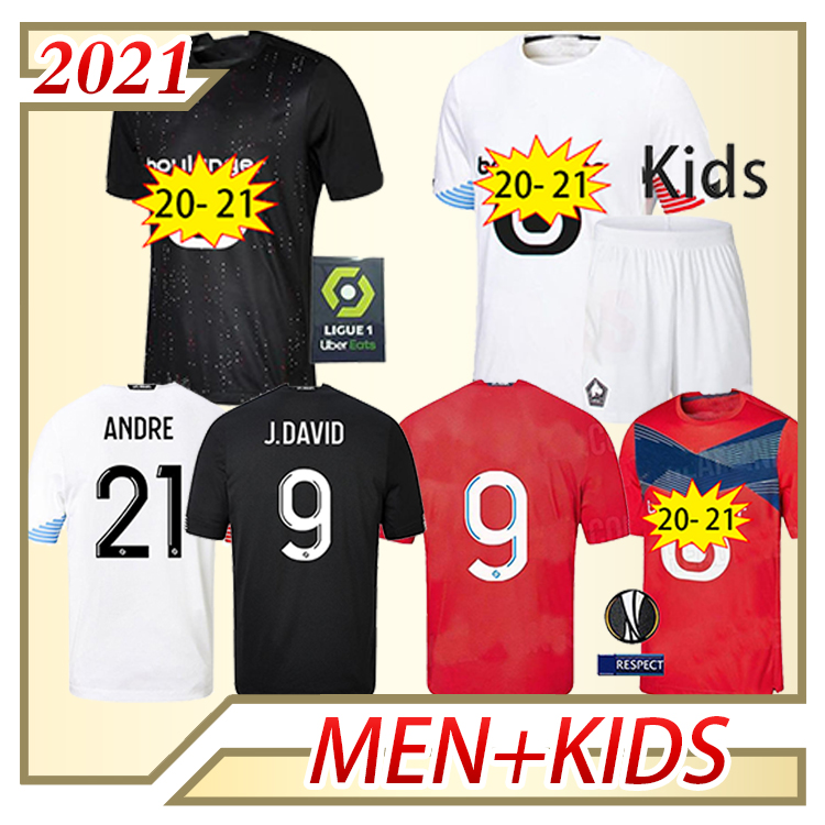 

LOSC Lille 20 21 Soccer Jerseys DAVID FONTE BAMBA YAZICI football shirt 20 21 Lille Olympique JIKONE 10 maillot Adult Kids Kit, Black;yellow