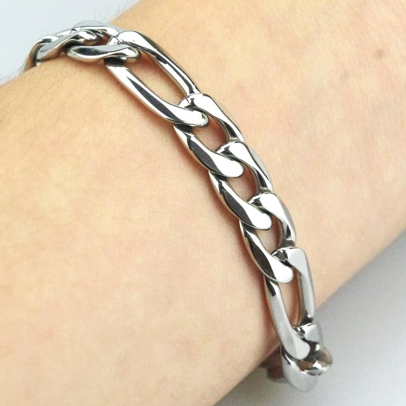 

Men's Women's 316L Stainless Steel Jewelry Figaro Hand Chain Men Bracelet For Male Jewellery Biker man women HF036