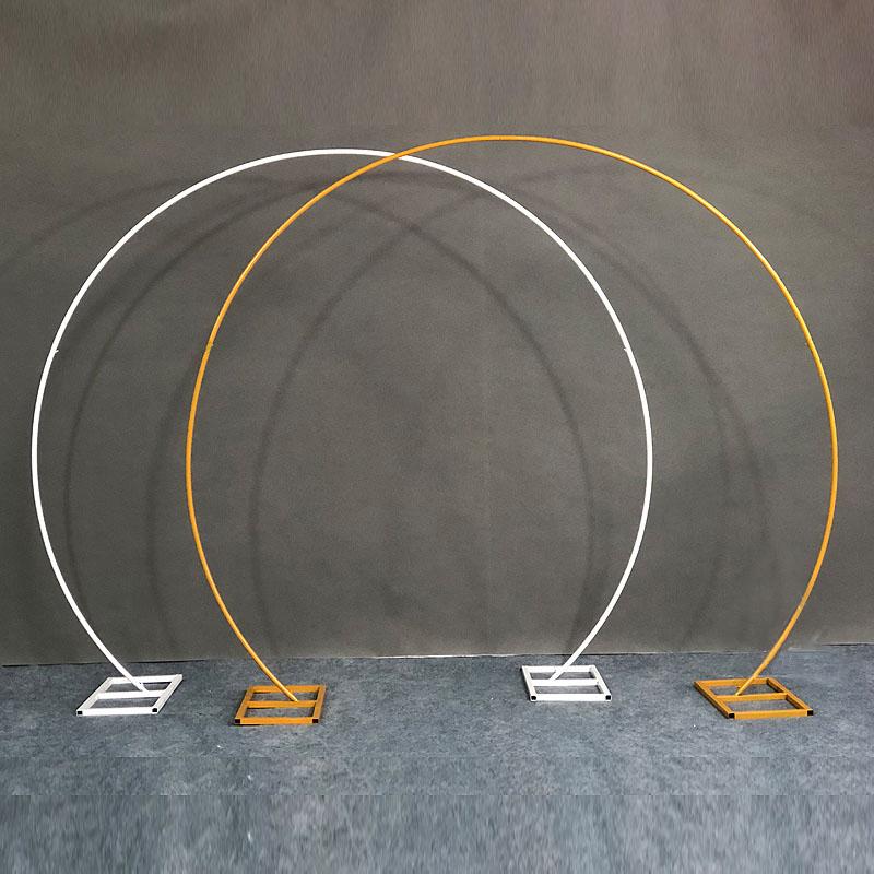 

Iron Circle Wedding Arch Props Background Decor Single Arch Shelf Outdoor Lawn Wedding Flower Door Rack Party Decoration Frame