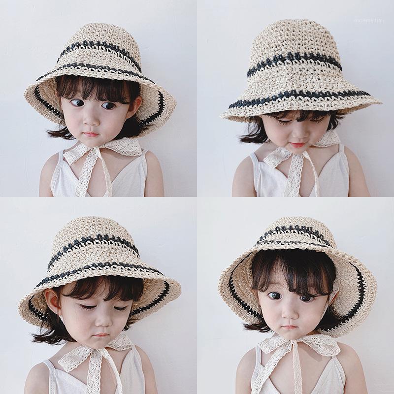 

Summer Female Baby Outing College Style Sun-resistant Straw Hat Children Princess Hat Korean-style Cute Seaside Beach Sun1, Beige