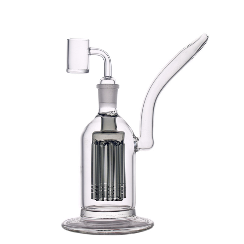 

Heady Glass beaker Bongs 8 Arm tree Perc Recycler Bubbler Hookahs Shisha with heavy base With 18mm quartz banger nail