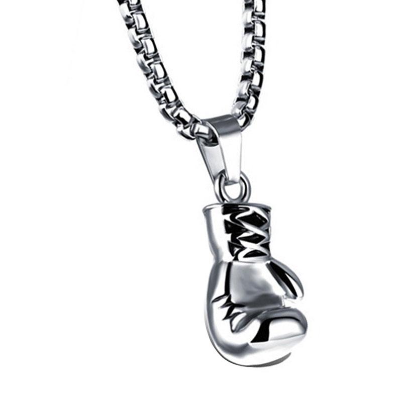 

Stainless Steel Men Pendant Necklace Mini Boxing Glove Charm Fitness Gym Necklace Vintage Men Hip Hop Jewelry Boyfriend Gifts