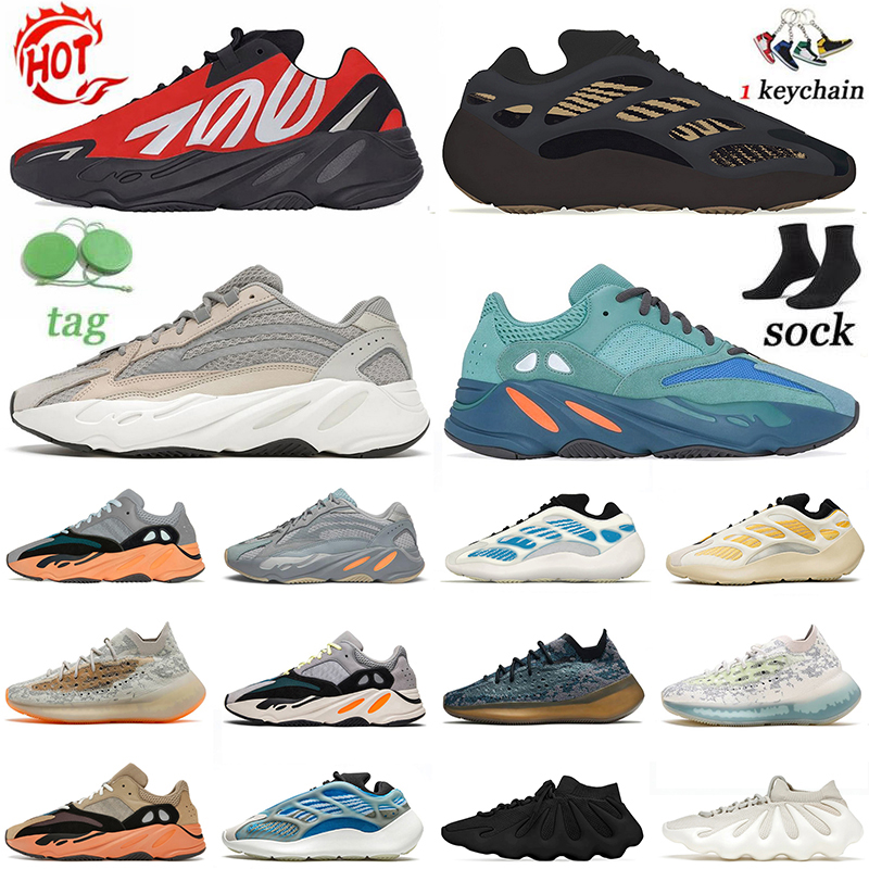 

700 men women running shoes Dark Slate 450 Safflower V3 Azareth V2 Faded Azure Kyanite Triple Black MNVN Bright Blue Wash Orange Trainers Sports Sneakers Size 46, A#21 azure non-feflective 36-46