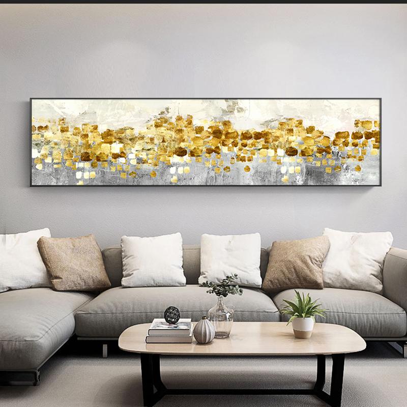 

Abstract Flowing Golden Coins Tree Rain Long Banner Posters And Prints Canvas Paintings For Living RoomWall Art Mural Home Decor