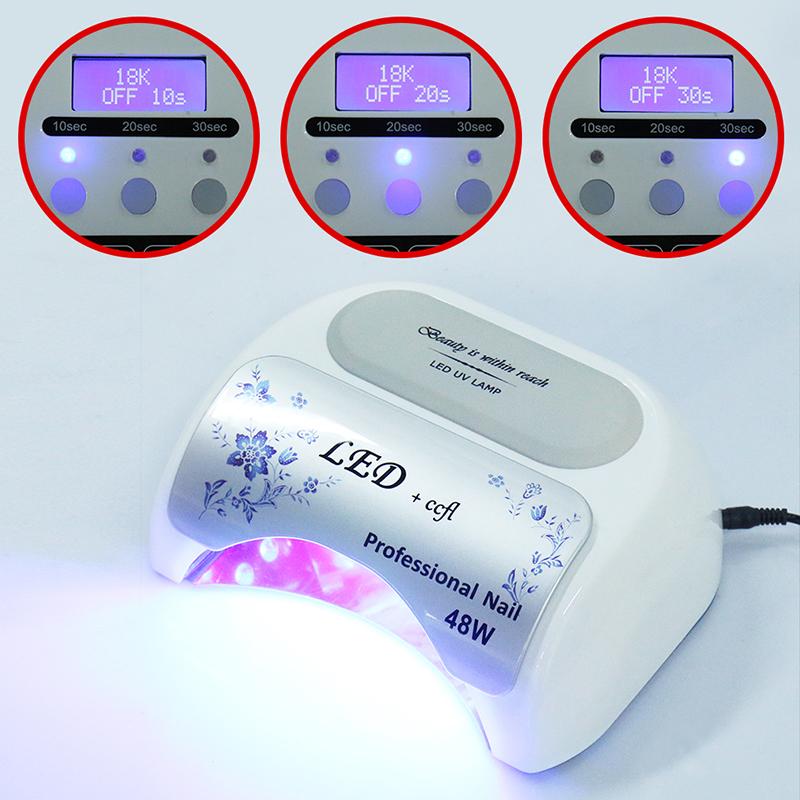 

48W UV LED Lamp For Nail Dryer Nail Art Salon LED CCFL Nails Dryer 10s/20s/30s Timer For Gel Lamp Drying Gel Varnish