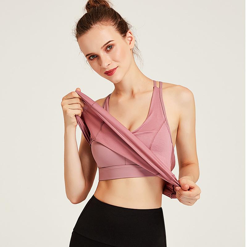 

New Arrival Fake Two Pieces Yoga Shirt Back Open Breathable Running Cycling Camisole Loose Fitness Gym Training Sling Vest, Black