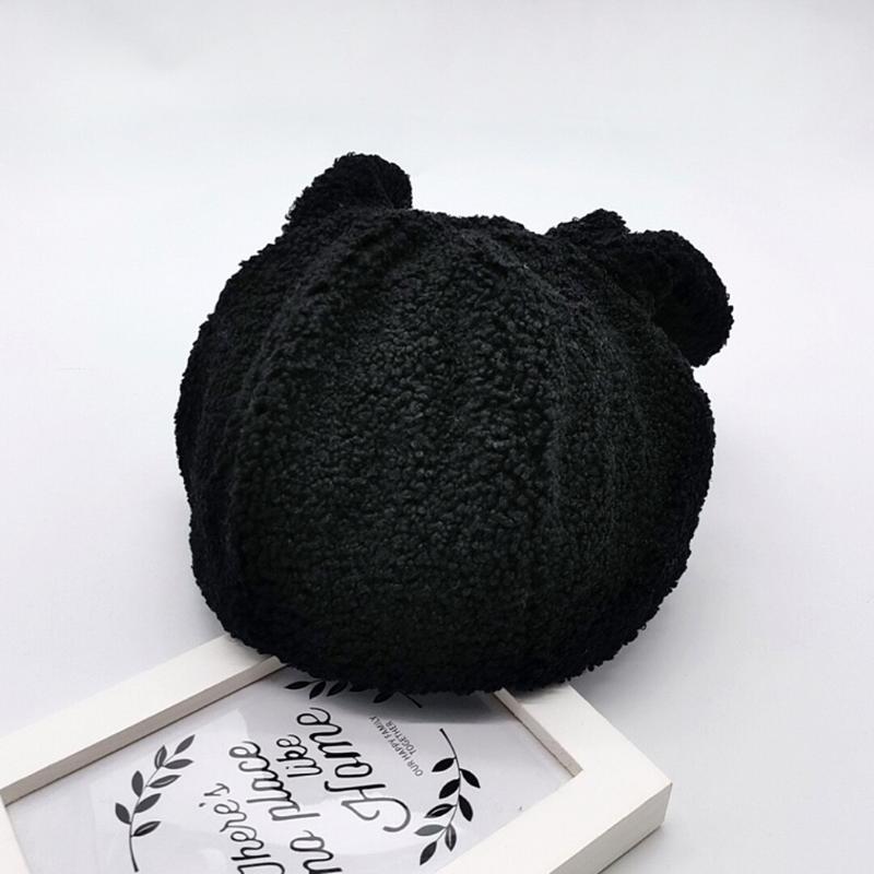 

Cute Toddler Kids Girl&Boy Baby Infant Winter Warm Ear Hat Beanie Cap high quality dropshiping 2020 W917, Black