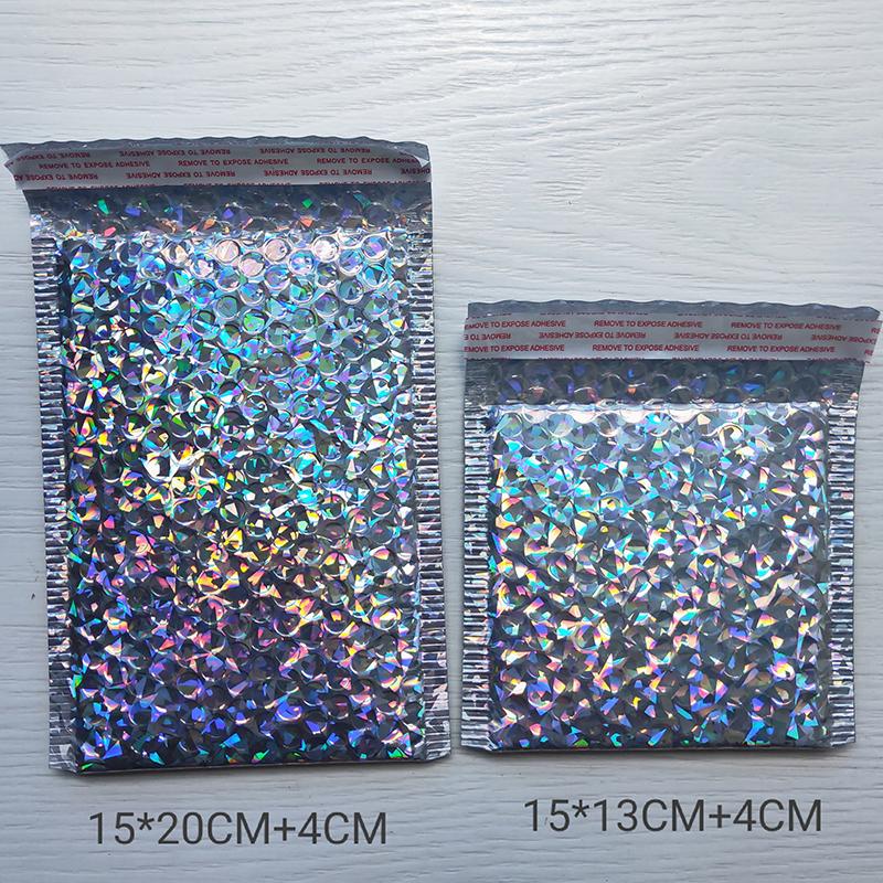 

Speedy Mailers Laser Silver Mailing Envelope Bags Waterproof Courier Bags Bubble Mailers Padded bubble Gift Packaging Bag