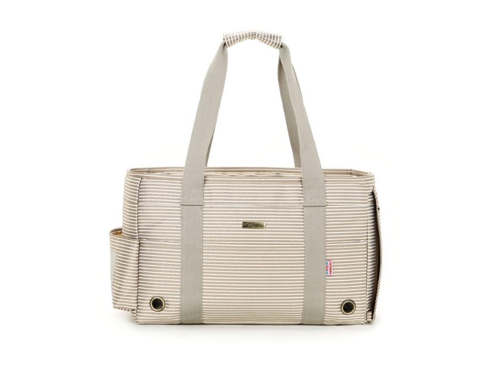 

Khaki Striped Polyester Fashion Pet Dogs Carrier Bag With Breathing Holes Free Shipping Fashion Small Puppy Dogs Bag