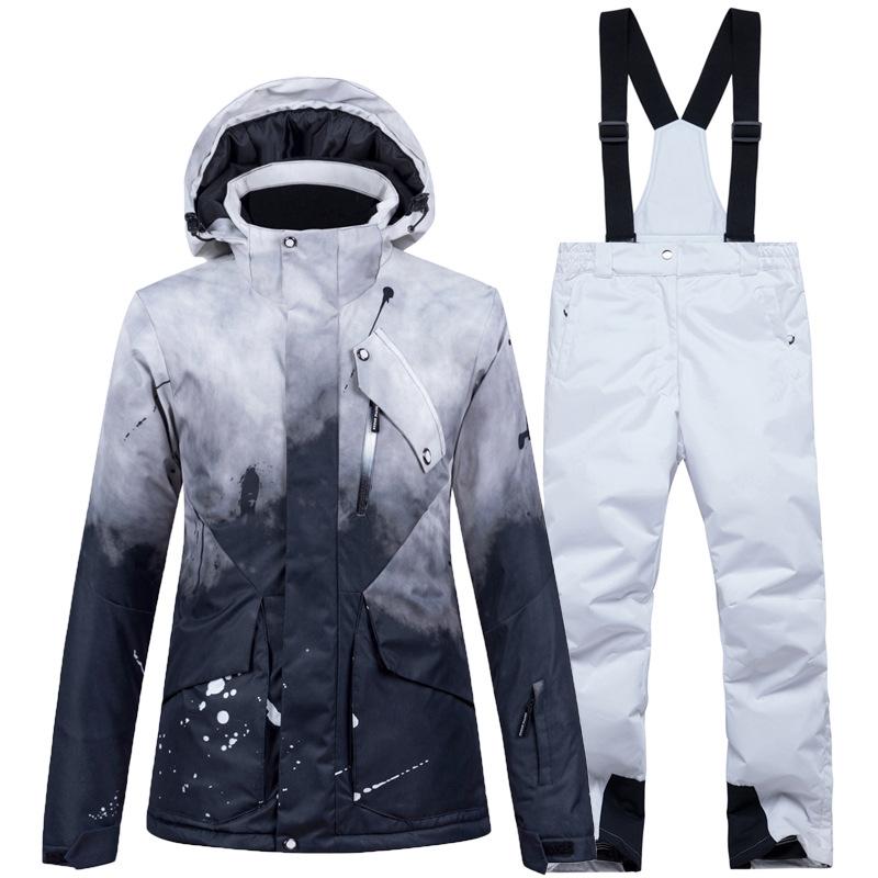 

Men Women Ski Suits Winter Skiing Suit Sets Snowboarding Clothes Waterproof Windproof Ski Jacket and Strap Snow Pant Size xxxl, Jacket 1