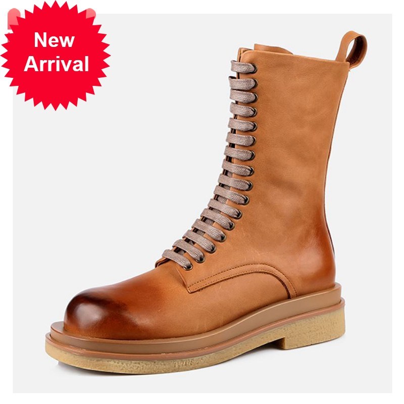 

Top quality women short leather thick winter shoes cool fashion mid-calf boots ladies size 34-39, Black