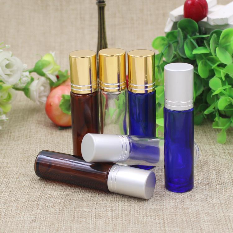 

Roller Ball Perfume Bottle Transparent Glass 2cm 20pcs/lot Dia H 8.5cm 10ml Amber Brown