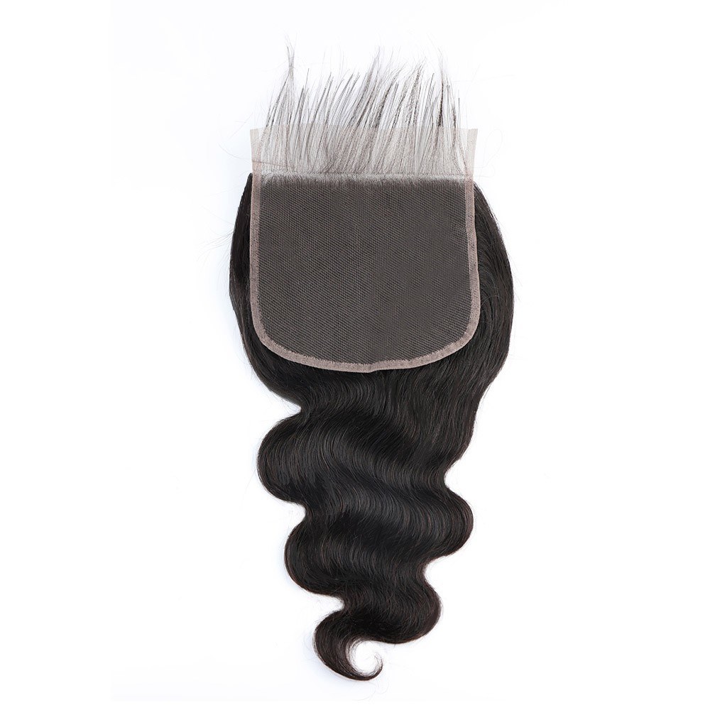 

6x6 Lace Closure Body Wave Natural Color Hair Styling Human Hair 150% Density with Baby Hair for Black W12418, Dark brown