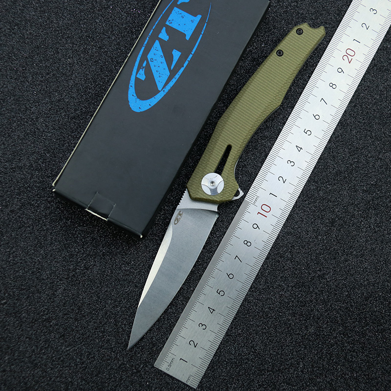 

Zero Tolerance ZT0707 0707 ball Bearing Knife 3.5" CPM-20CV Drop Point Blade, Micarta Handles Outdoor Camping Hunting EDC Pocket Knife