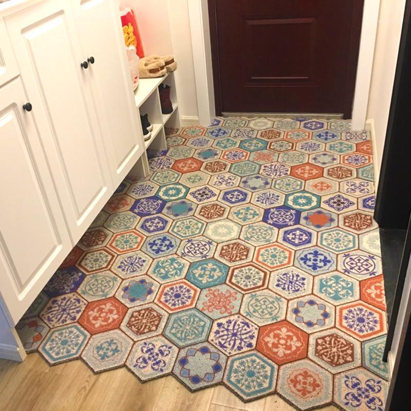 

Household European-style PVC antifouling door mat bathroom non-slip mat can cut foot pad living room carpet kitchen floor carpet1, 11