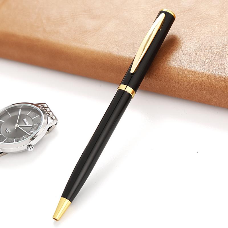 

Metal Ballpoint Pen 0.5 0.7mm Blue Black Luxury Custom Logo Advertising Ball Gift Pen for School Student Stationery Office, A-0.5mm