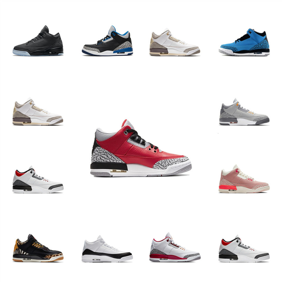 

2022 Newest High Pine Green 3 Men Basketball Shoes 3s Black Cement Racer Blue Fire Red Court Purple Cool Grey UNC Laser Orange Katrina Mens Sneakers Sports Size 40-47, Only a opp package;without shoes
