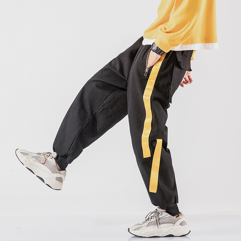 

2021 New Black Autumn Harem Hip Hop Pocket Streetwear Fashionable Joggers Sweatpants Sweat Pants TK2P, K9531 1