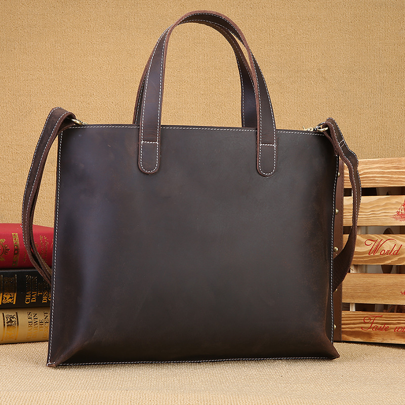

Leather Genuine Case From Vintage High Capacity Portable Business Side Office Briefcase Hombre Bag for Man Db60ba 7yh5, Style1