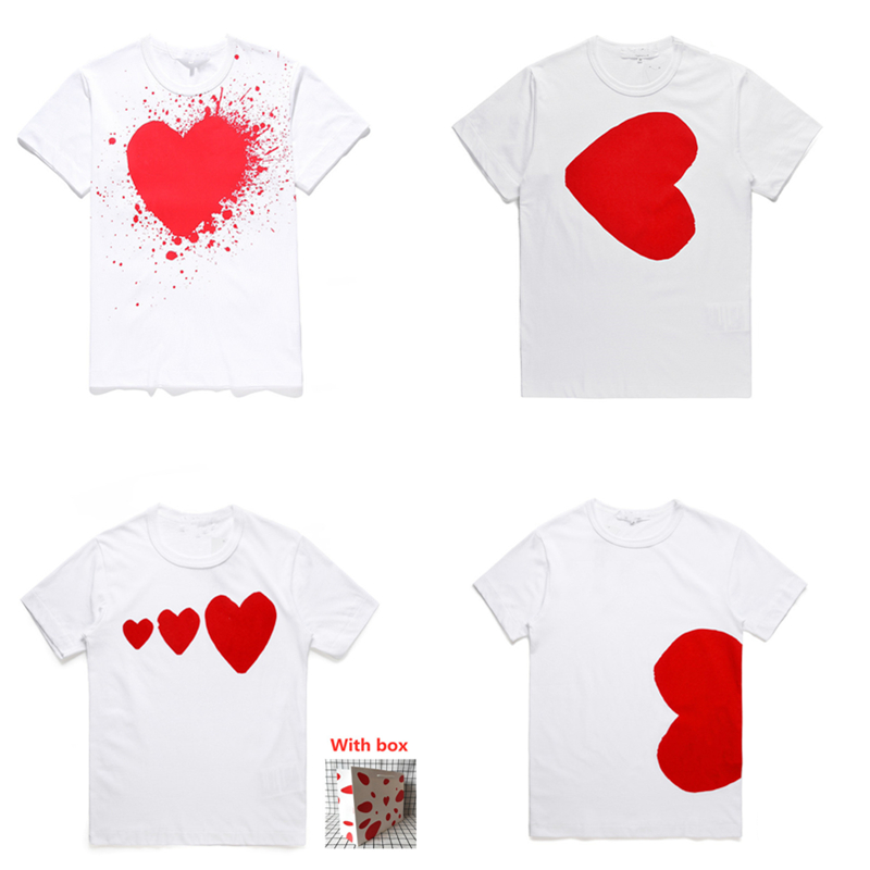 

19 High-quality men's T-shirts, women's tops, love embroidery printing, couples casual fashion, men and women with the same style CJ0202, White;black