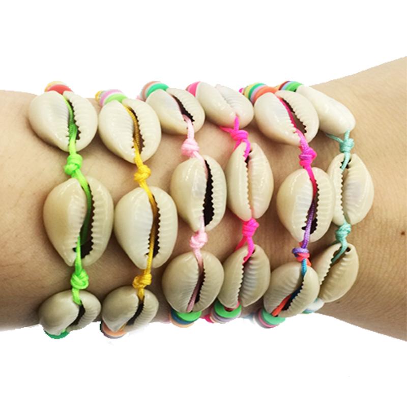

Charm Bracelets Rope Wrap Women Couple Bohemian Bohe Friendship Bead Shell 2021 For Femme Gift Jewelry Trendy Designer