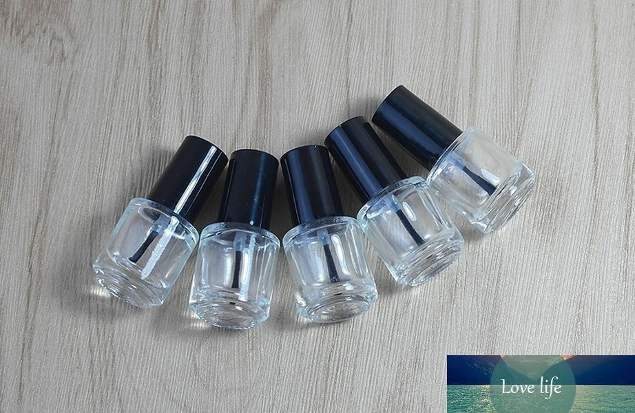 

300pcs X 5ml/cc Empty Round Glass Nail Polish Bottle Portable Small Brush Nail Art Container Glass Nail Oil Bottles Wholesale