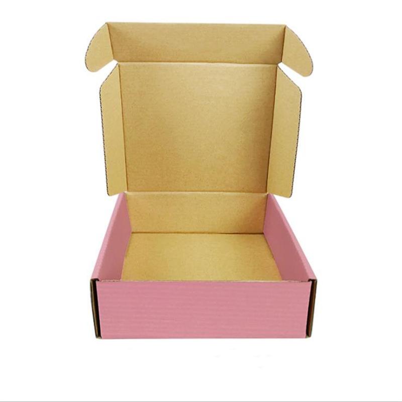 

15pcs Pink Three Layer Super Hard Paper Box Gray Express Packaging Box Green Folded Gift Free Shipping