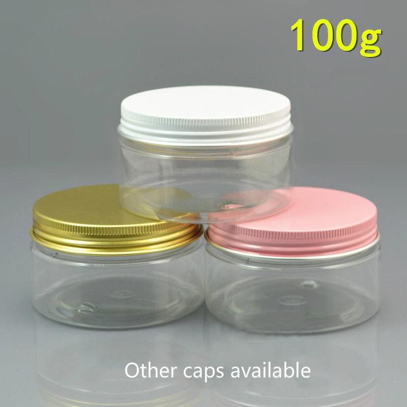 

100g Plastic Jar Empty 100ml Cosmetic Lotion Packaging Container Refillable Honey Gel Cream Coffee Beans Bottle Free Shipping