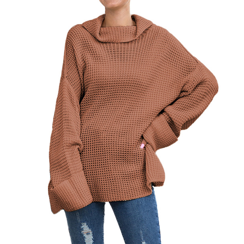

Turtleneck Oversized Jumper Female Fashion 2020 Autumn Winter Clothes Warm Long Sleeve Sweaters Knitted Pullover Cold Blouses, Grey