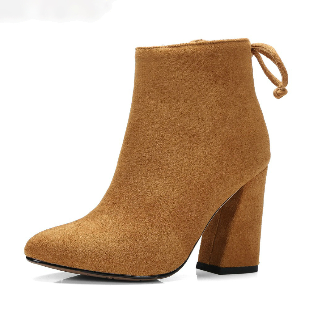 

Esveva 2020 femininas rebanho tornozelo botas dedo do p redondo sapatos de inverno saltos quadrados senhoras festa ocidental camura, Wine red