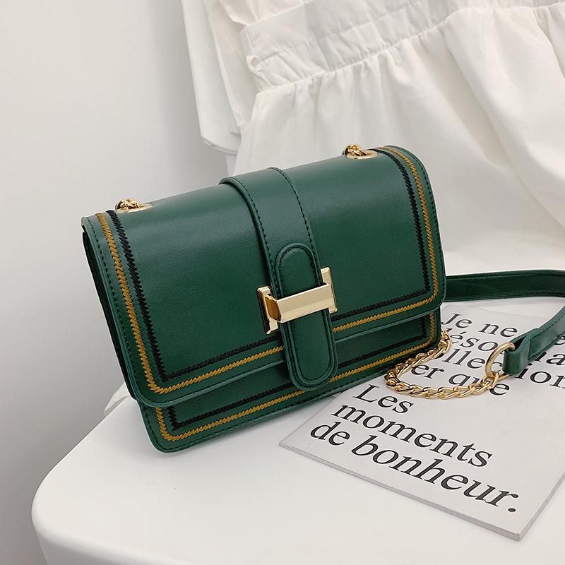 

New style women's bag fashion small square bag simple messenger, Black