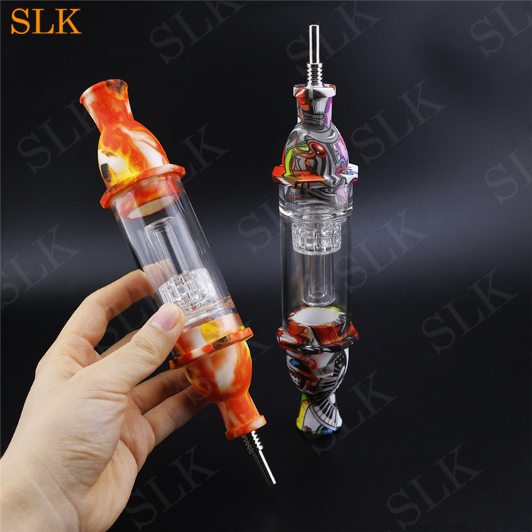 

hot sell glass filrer water pipe pattern silicone smoking pipes set silicone bongs shisha smoking bong dab rig Titanium nails Pipes 710
