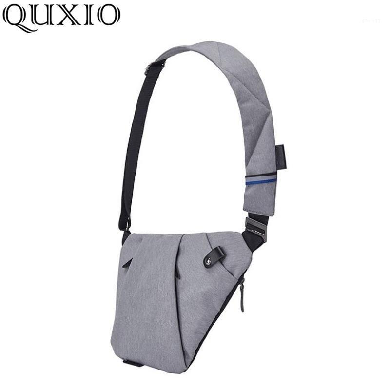 

Trend digital storage bag men's canvas chest bag slung pockets multi-function service personal shoulder anti-theft package CZ081, Black