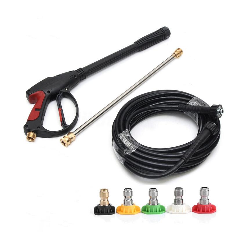 

4000 PSI High Pressure Car Power WasherGun Spray Wand Nozzle Tips Hose Kit, Black