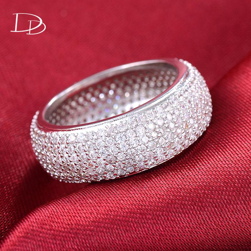 

Wedding Rings DODO Vintage White/Gold Chunky For Women Engagement Crystal Accessories Trendy Jewelry Bagues Pour Femme DD196, Slivery;golden
