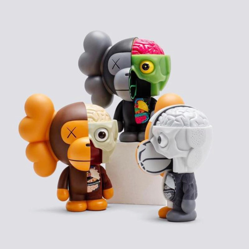 

HOT Originalfake KAWS Dissected Companion 18CM 0.5KG The Q ape version style for Original Box KAWS Action Figure model decorations toys gift
