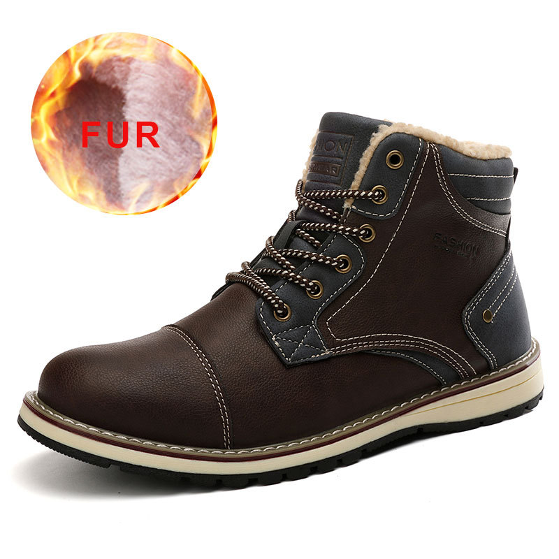 

2020 New Mens Shoes 2020 New Mens Cotton-Padded Shoes with Velvet Casual Martin Boots Mens Cross-Border plus Size Shoes High Top Workin, Black