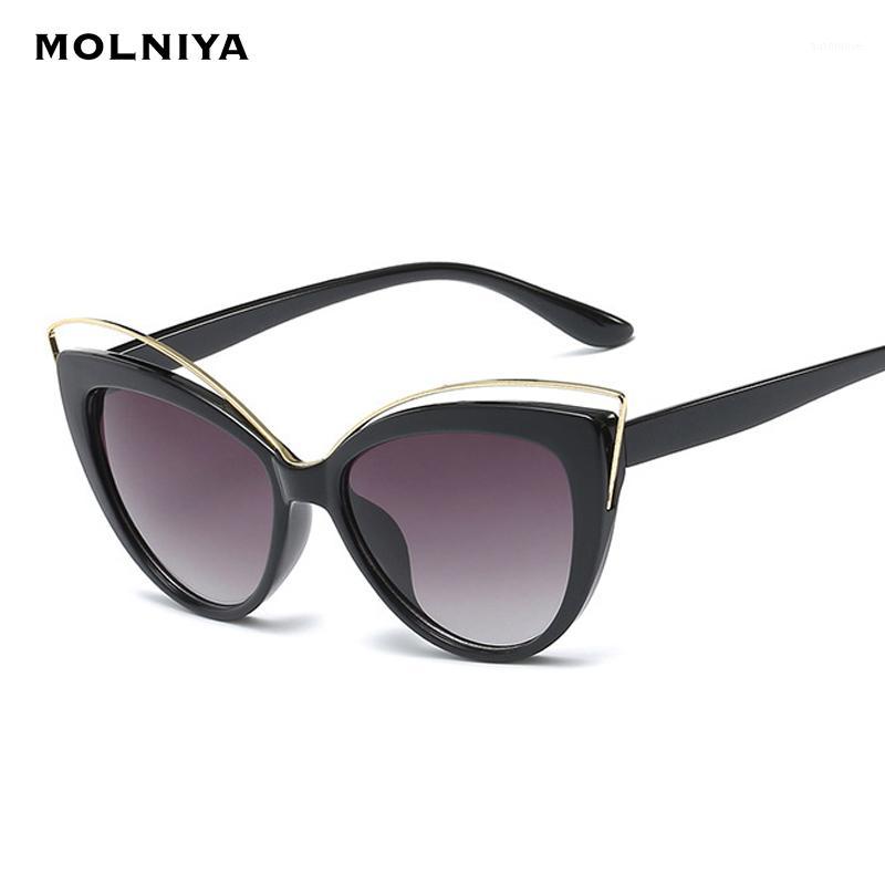 

Women Cat Eye Sunglasses Retro Alloy Big Frame Sun Glasses Brand Designer Gradient UV400 Eyewear Dropshipping1
