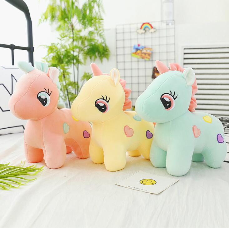 

3-color unicorn plush toy pony doll children gift grab machine doll rag doll gift toy Plush toy Gifts, Mixed colors
