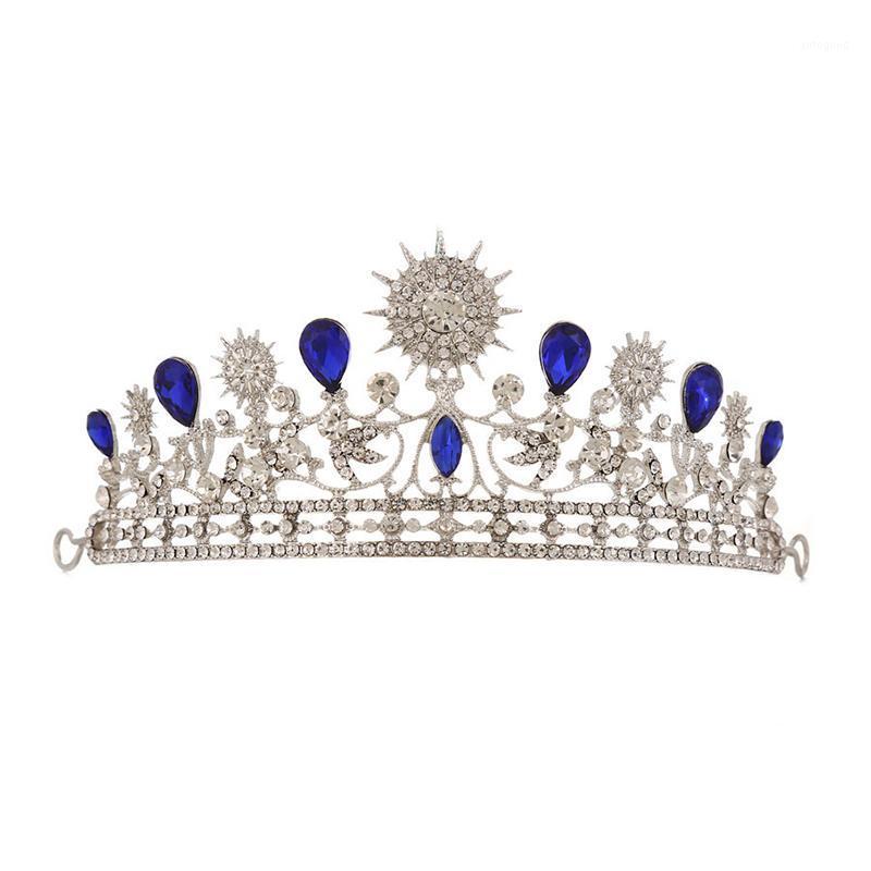 

Hair Clips & Barrettes 1pc Crystal Rhinestone Wedding Crown Silver Bride Tiaras And Headdress Accessories For Women Bridal Headpiece1