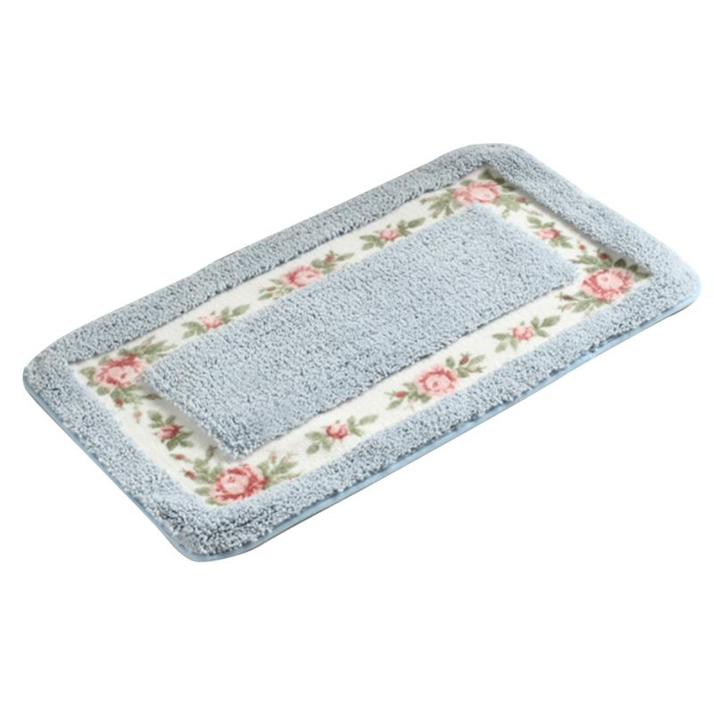 

AF88 -Pastoral Style Bath Mat Bathroom Kitchen Carpets Anti-Slip Doormat Shower Room Toilet Rugs Floor Area Decor Pad