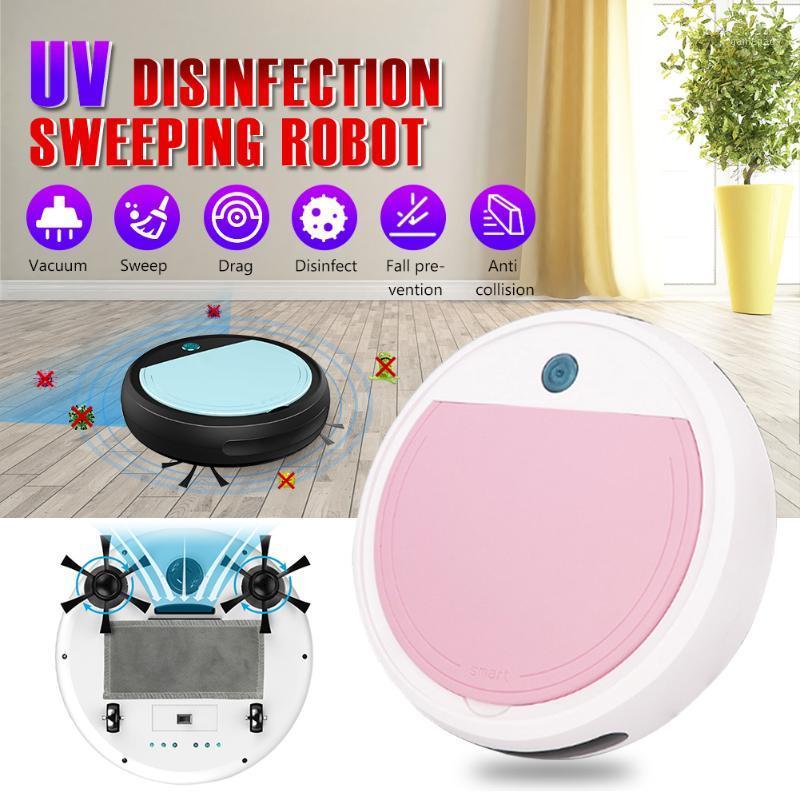 

Robot Auto Smart Sweeping Robot 4 in 1 Automatically Charge Vacuum Cleaner UV Sterilizer Strong Suction Memory 120 min Work New1