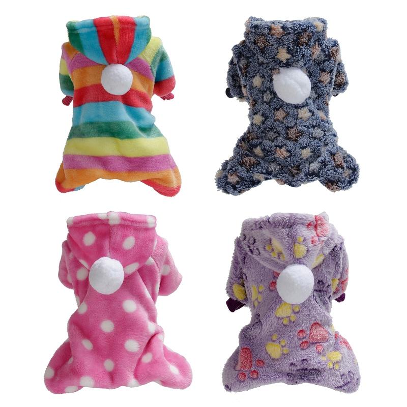 

Pet Soft Plush Winter Dog Clothes Warm Fleece Jumpsuit Hoodie for Dogs Puppy Plush Coat Jacket Costume for Autumn and Winter, Nv