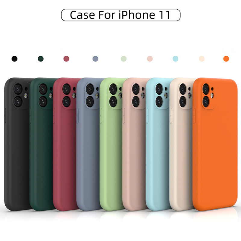 Newest Liquid Silicone Full Body Phone Cases Cover For iPhone 13 12 Mini 11 Pro Max X XS XR 8 7 Plus Soft TPU CellPhone Case-image-625087700
