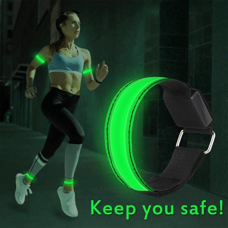 

Portable LED Armband Adjustable Reflective Rechargeable Armlet Bracelet for Night Running Cycling Walking