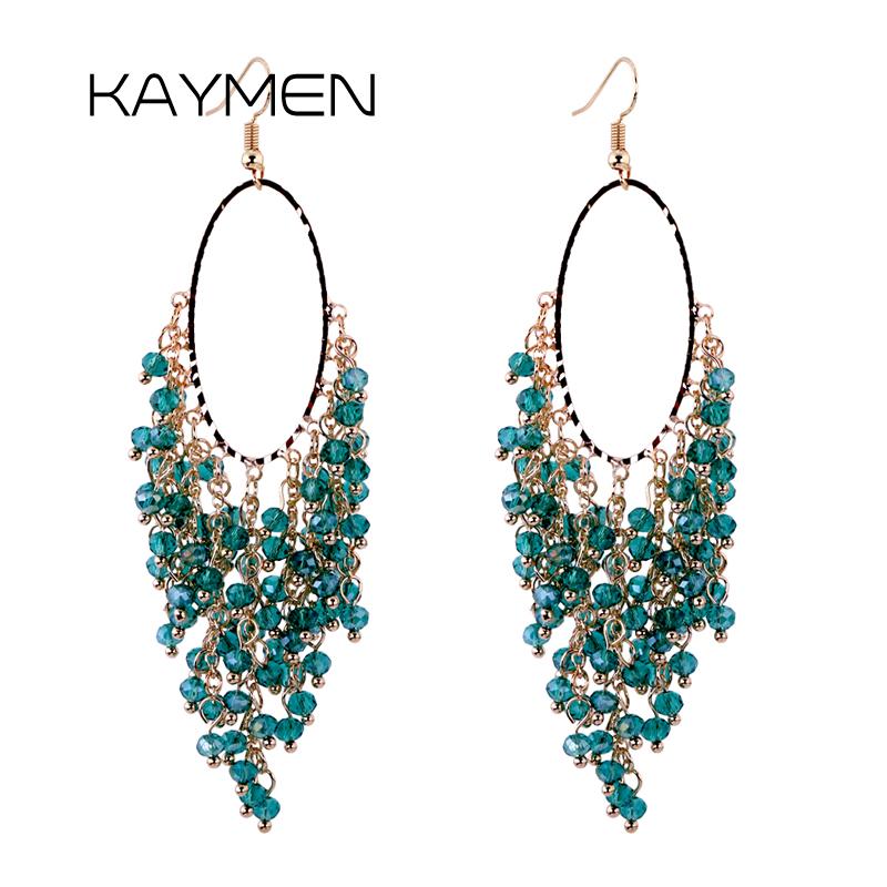 

Dangle & Chandelier KAYMEN Statement Drop Earrings Fashionable 6mm Crystals Handwork Long For Women Girl Party