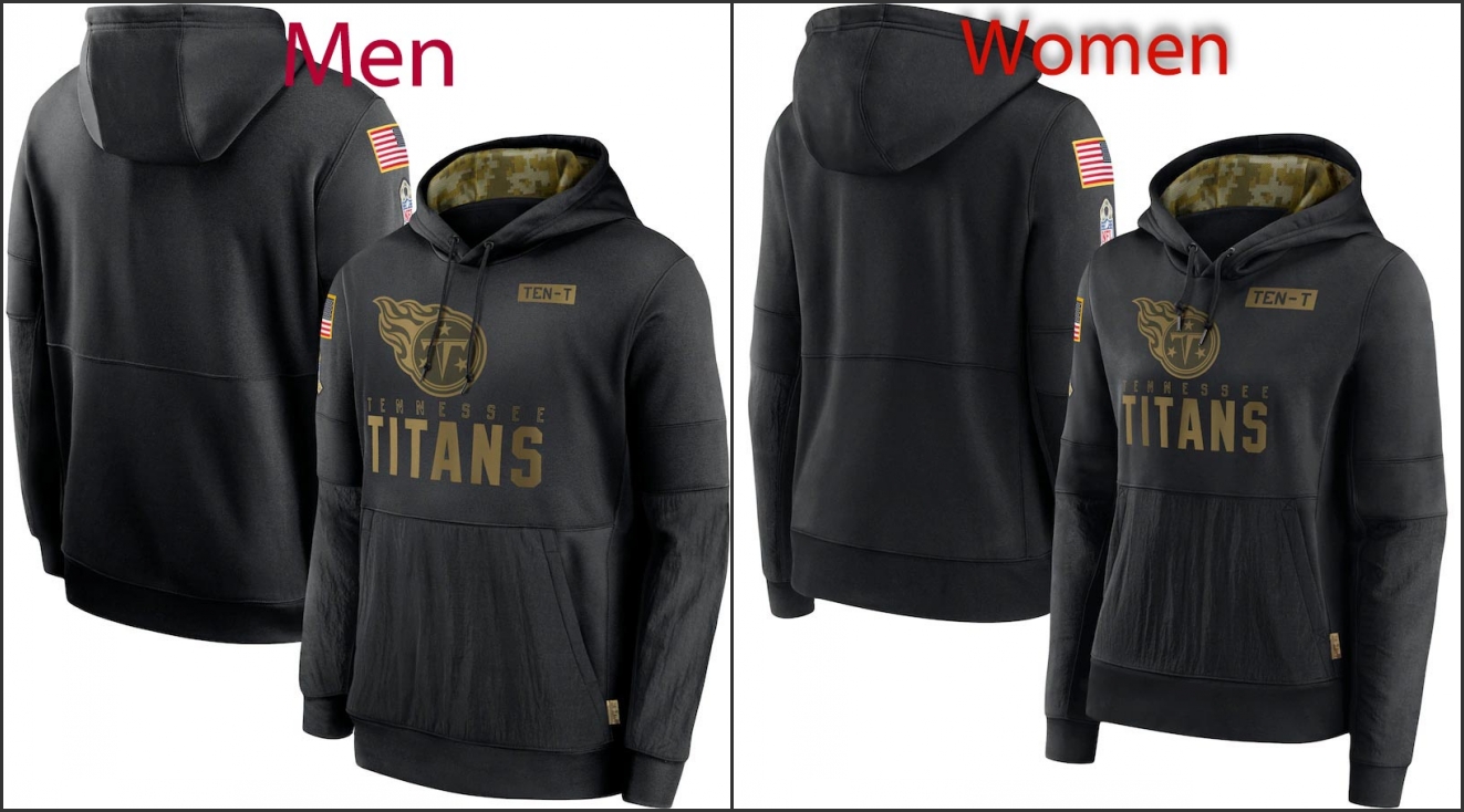 

TennesseeTitansSalute to Service Men Women Black Pullover Performance Hoodie, Women s-3xl